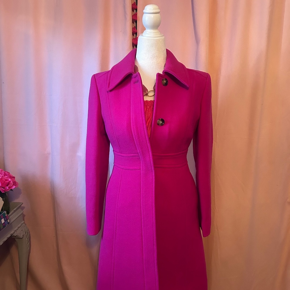Coat petite size 0 Jcrew Hotpink